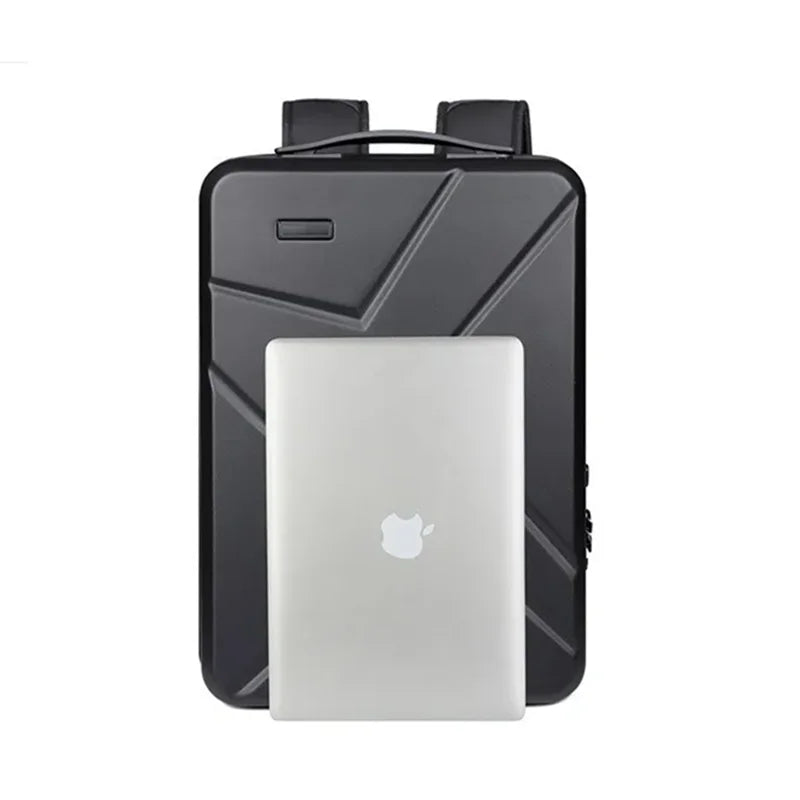 Hard Shell ABS Backpack – USB Charging Port, Water-Repellent, Large Capacity Laptop Bag for Men