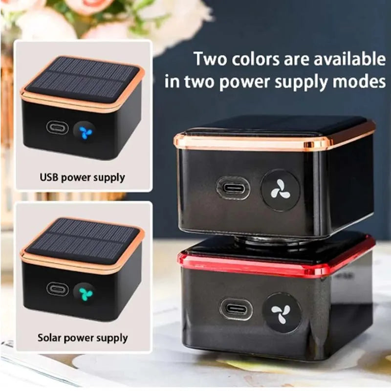 Solar Car Air Purifier USB Powered Negative Ion Air Freshener for Vehicle Interior