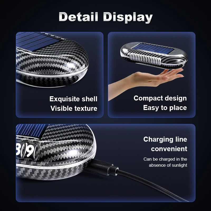 Solar Powered Car Air Purifier with Built-In Sensor and Deodorization Function