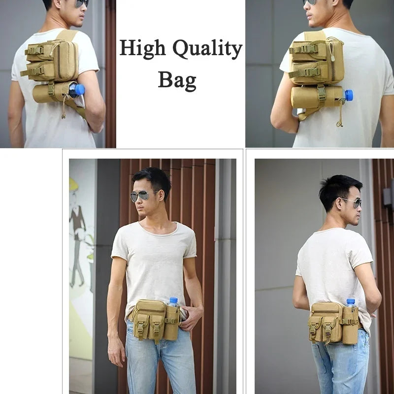 6L Tactical Waist Pack with Water Bottle Holder – Hiking & Outdoor