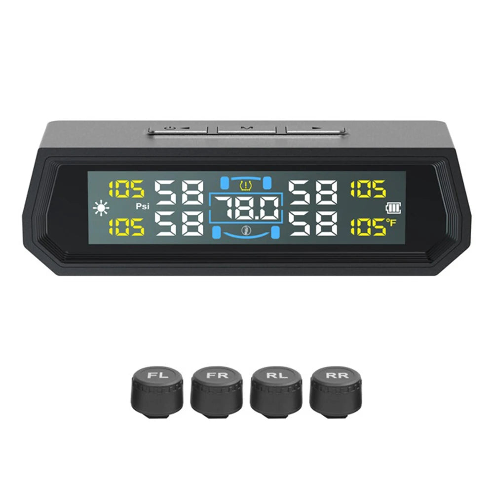 Solar/USB Powered Tire Pressure Monitoring System
