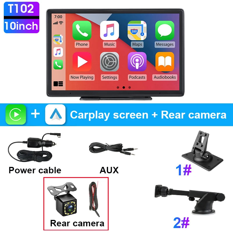 7 Inch or 10 Inch Wireless Apple CarPlay Android Auto Smart Screen Car Multimedia Display