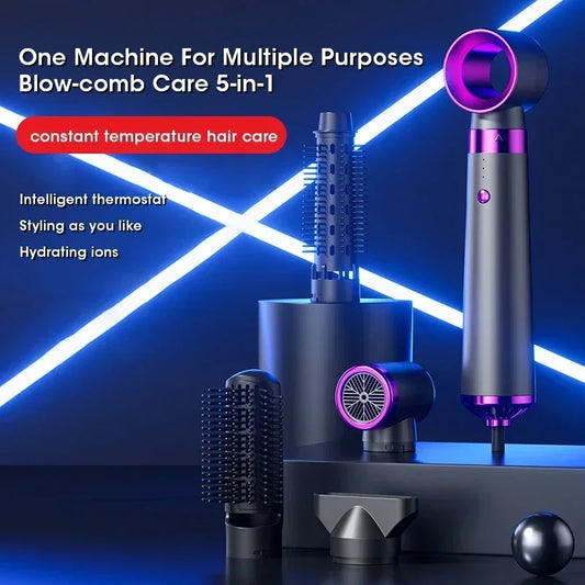 5 In 1 Electric Hair Dryer Hot Air Brush Multifunctional