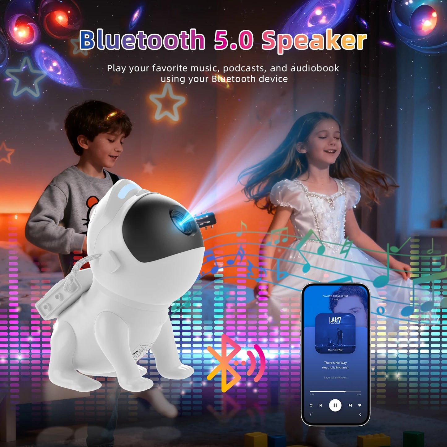 Space Dog Galaxy Projector Planetarium Night Light 13 in 1 Ultra Clear Projection Lamp for Room