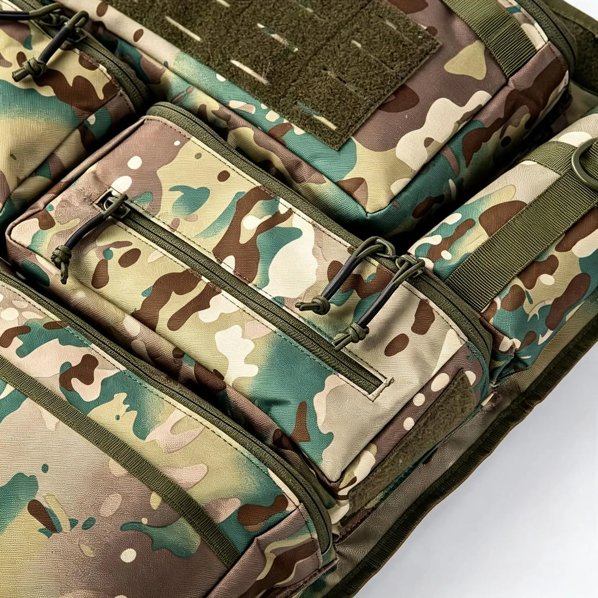 Tactical Car Rear Seat Hanging Storage Bag – Oxford, MOLLE, 60×40cm, Large Capacity, Black / Khaki / CP