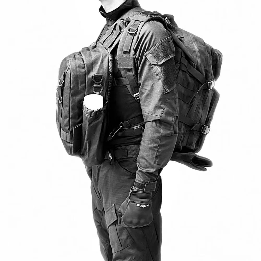 Men's Nylon Chest Bag with Water Bottle Holder – Crossbody