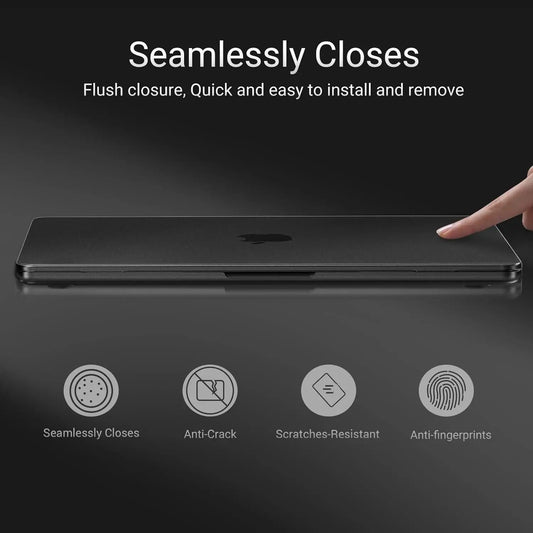 MacBook Hard Shell Case – Matte, Fingerprint-Resistant, Fits Pro 13–16 & Air 13–15 (M1–M5)