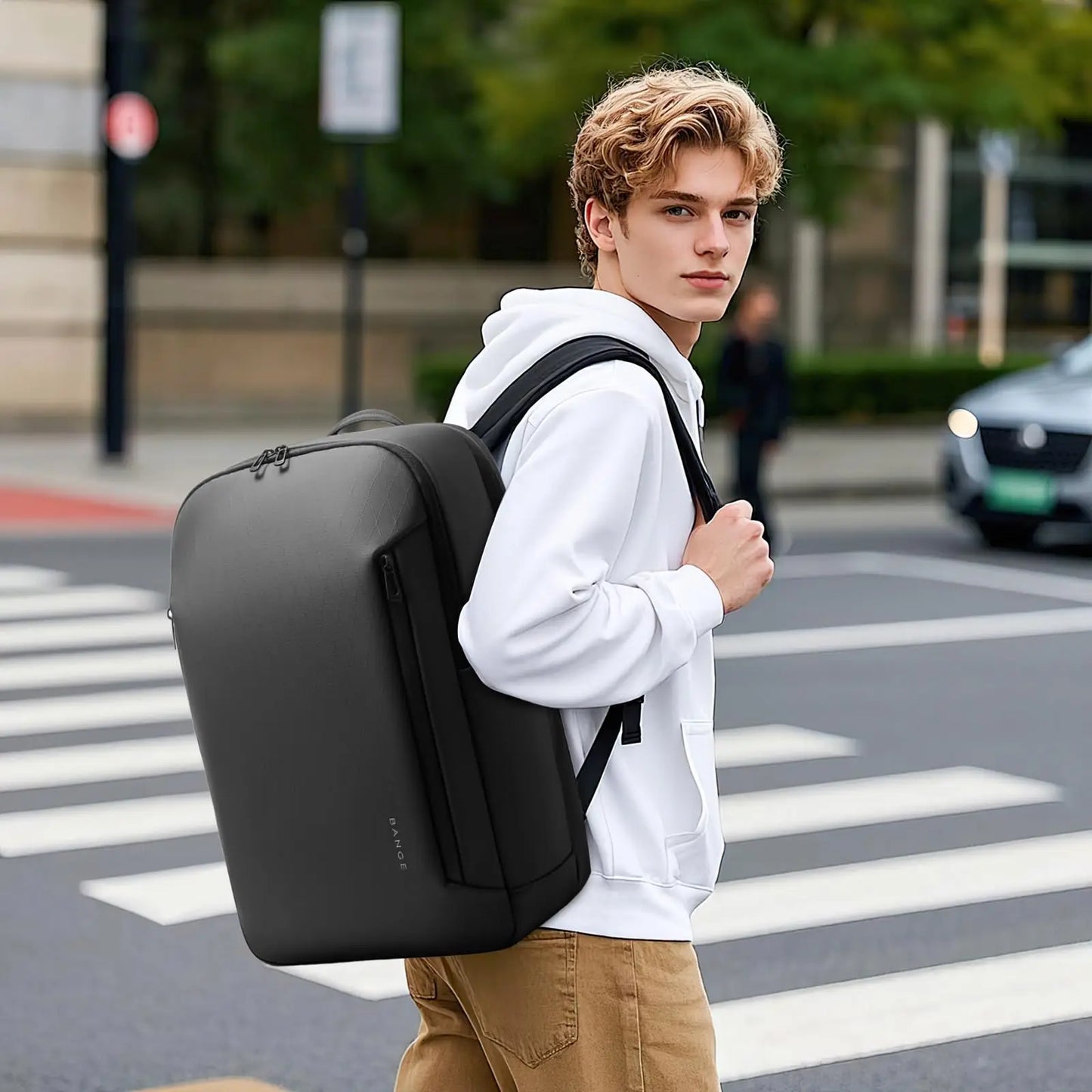 Lightweight TPU Laptop Backpack 15.6" with YKK Zipper – Multi-Pocket Business Bag