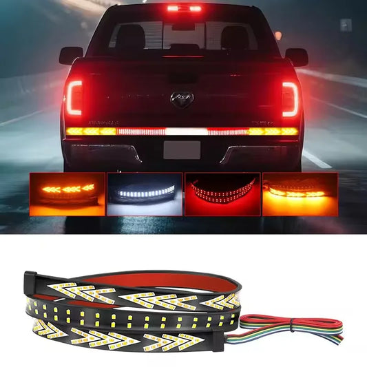 Flexible LED Tail Light Bar Strip – Brake, Turn Signal, Reverse & DRL, IP67, 12–24V, 1M–2.4M