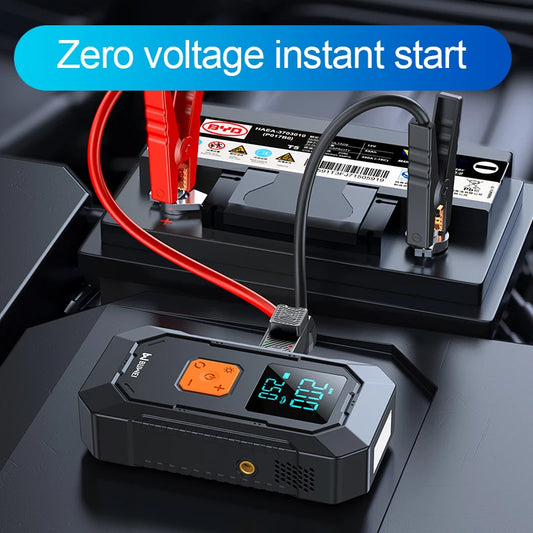 4-in-1 Car Jump Starter with Air Compressor 1000A Portable Battery Booster Power Bank & Tire