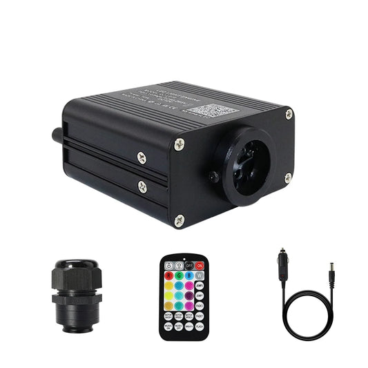 16W RGBW Twinkle Fiber Optic Star Ceiling Light Kit with Bluetooth Music Control for Car Interior and DIY Starry Sky