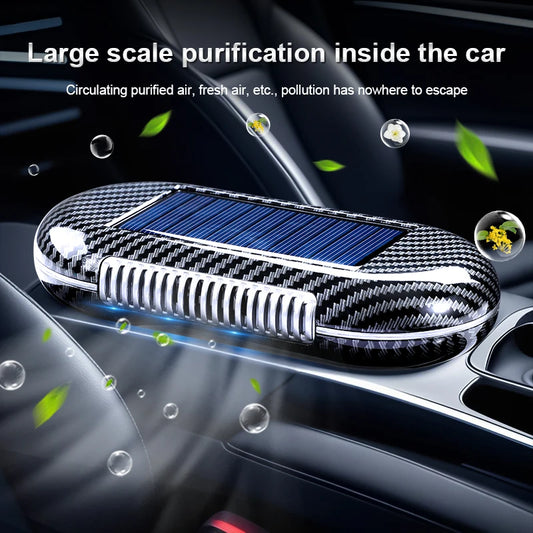 Solar Powered Car Air Purifier with Built-In Sensor and Deodorization Function