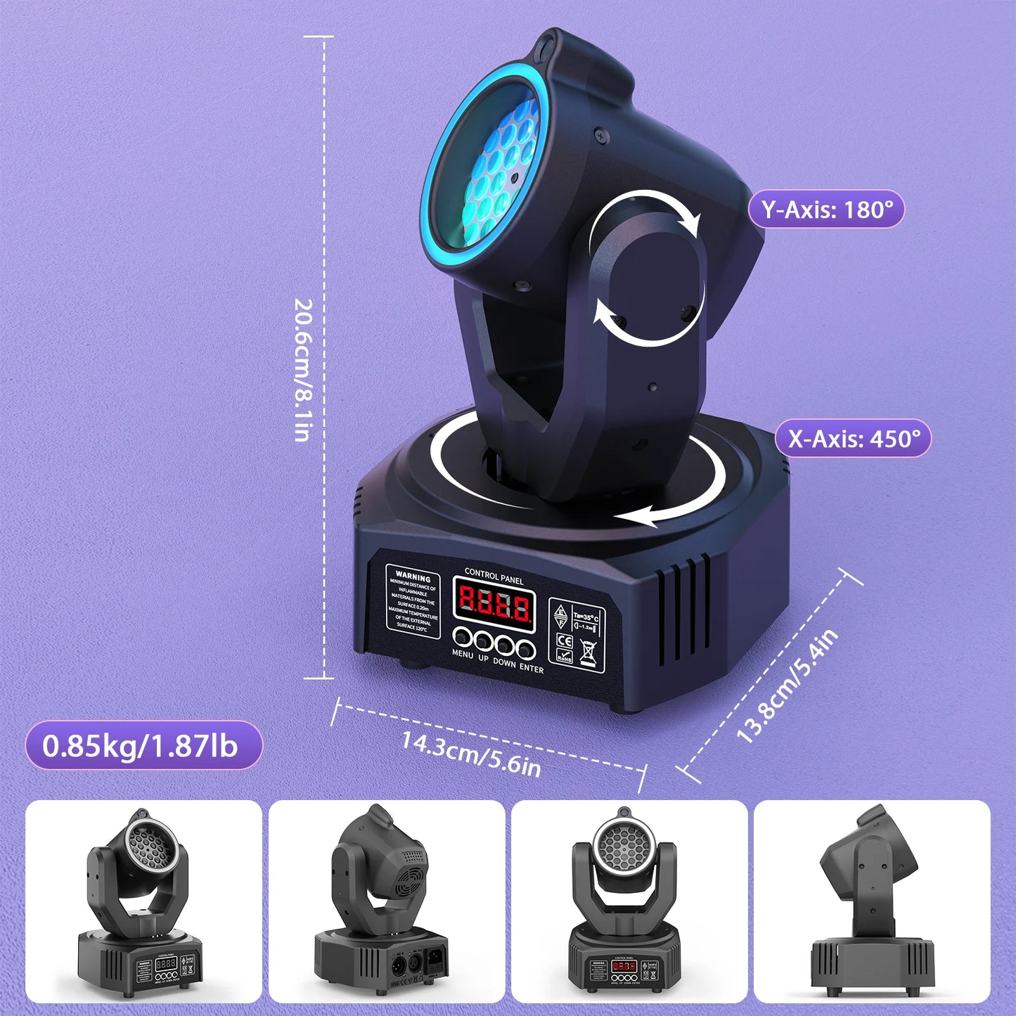 Mini 30W Beam Pattern Moving Head Light RGB DMX