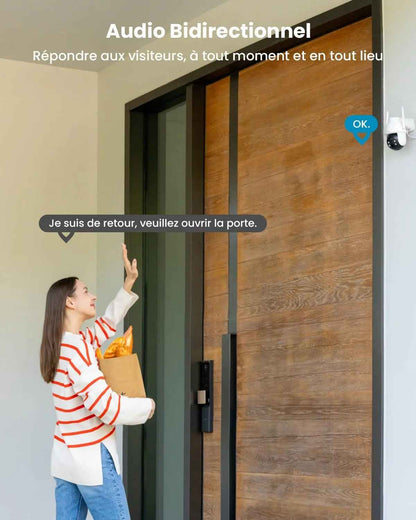360° Outdoor Wireless Surveillance Camera 3MP with Color Night Vision