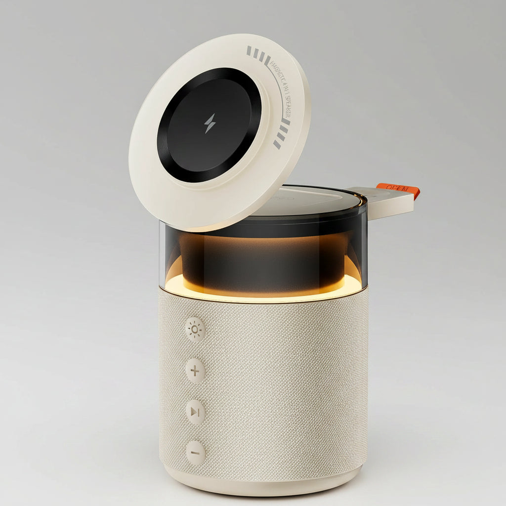 5 in 1 Magnetic Wireless Charger with Speaker and Night Light