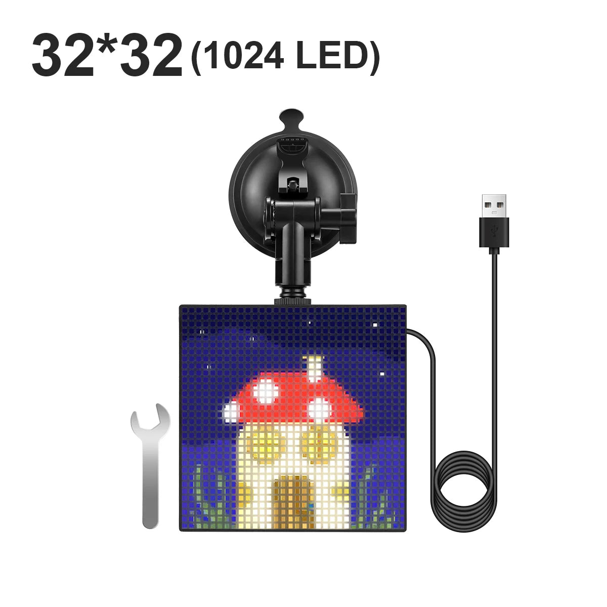 64x64 Pixel Screen Panel RGB LED Bluetooth DIY Display Light