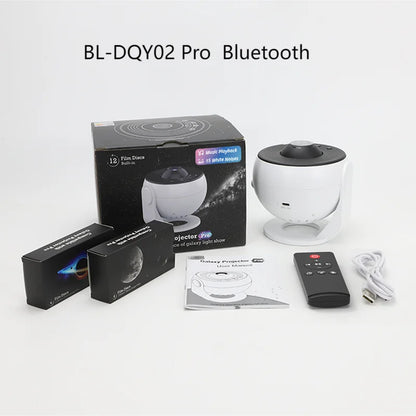 Star Projector Galaxy Night Light HD Image Disc Planetarium Projector with Remote Control and Bluetooth Speaker