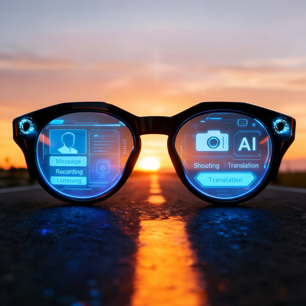 AI Smart Glasses HD Camera Translation Bluetooth Audio