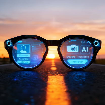 AI Smart Glasses HD Camera Translation Bluetooth Audio