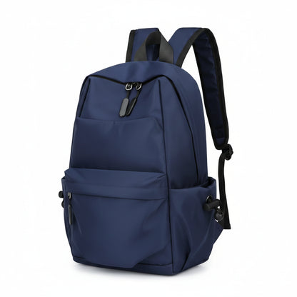 Blue backpack on a white background