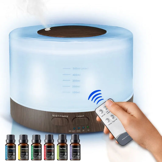 Essential Oil Diffuser 550ml with 7 colors LED