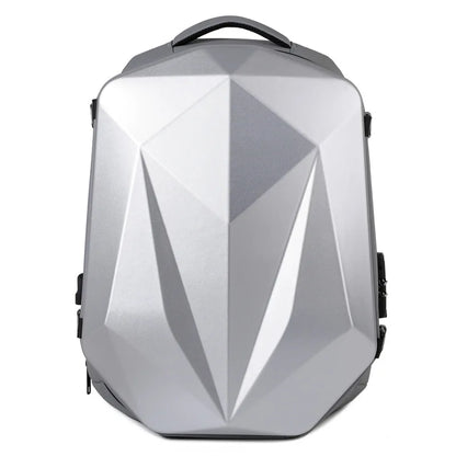 Geometric design backpack on a white background