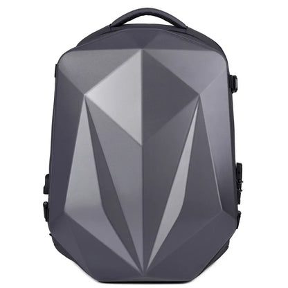 Geometric design backpack on a white background