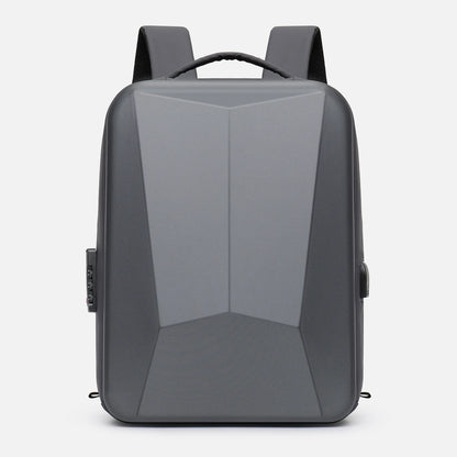 Gray backpack on a light gray background