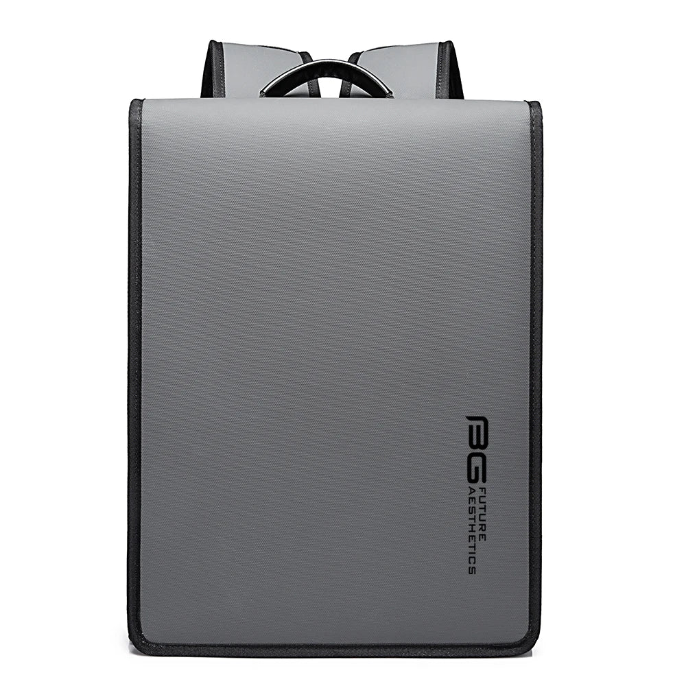 Gray backpack on a white background