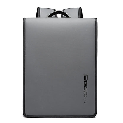 Gray backpack on a white background