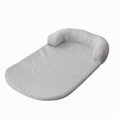 Gray textured baby nest on a white background