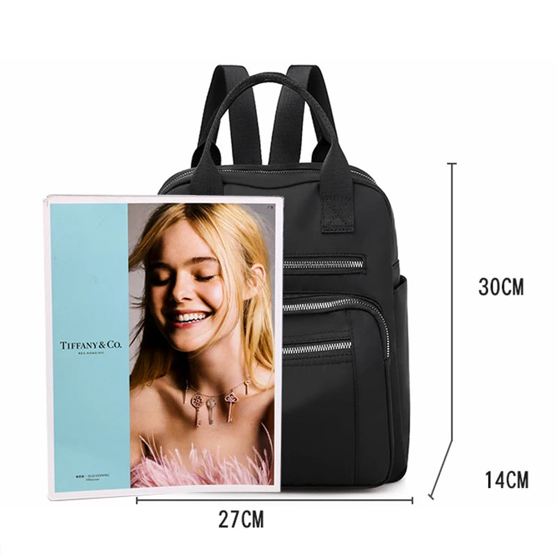 Women's Water-Resistant Oxford Backpack Large Capacity Casual Daypack