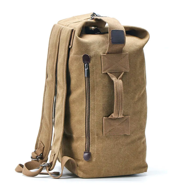 Large Capacity Canvas Travel Backpack – Mountaineering Rucksack for Men