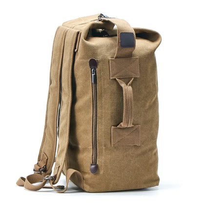 Large Capacity Canvas Travel Backpack – Mountaineering Rucksack for Men