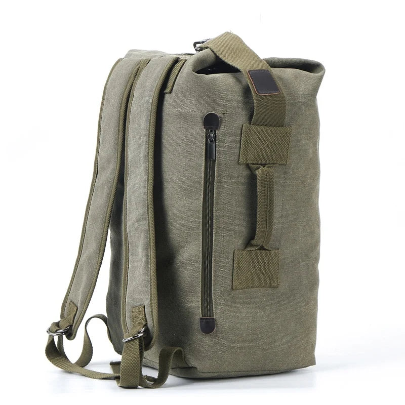 Large Capacity Canvas Travel Backpack – Mountaineering Rucksack for Men