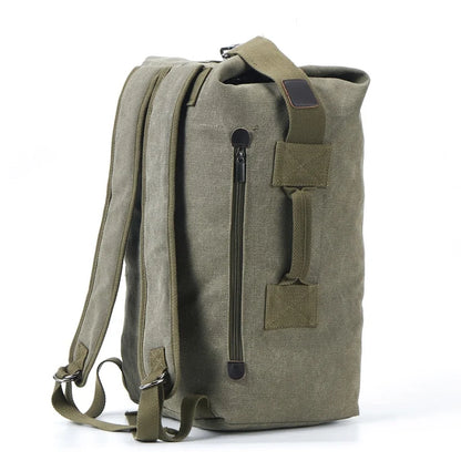 Large Capacity Canvas Travel Backpack – Mountaineering Rucksack for Men