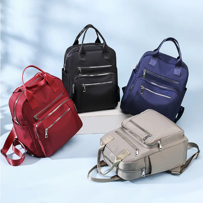 Women's Water-Resistant Oxford Backpack Large Capacity Casual Daypack