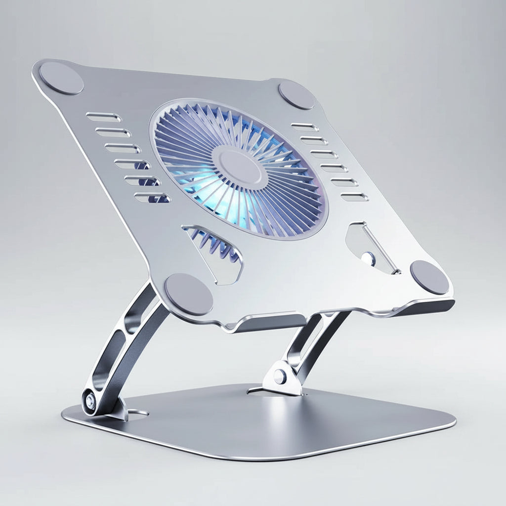 Laptop Stand with Cooling Fan Adjustable Aluminum Laptop Holder