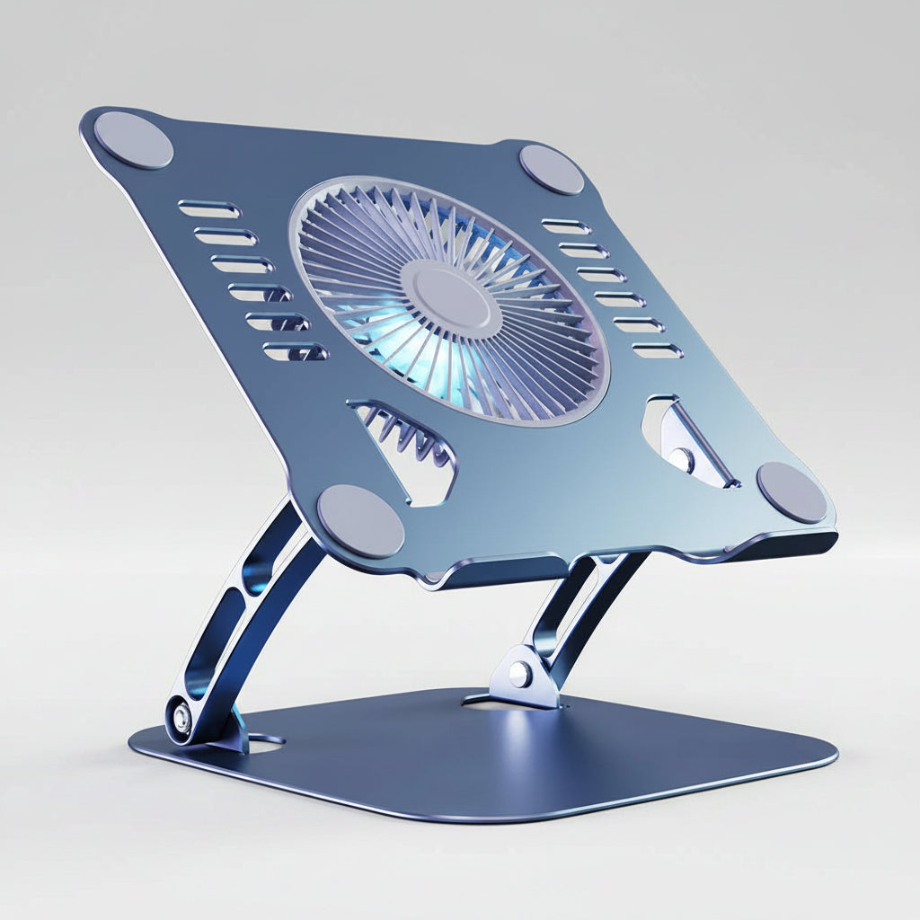 Laptop Stand with Cooling Fan Adjustable Aluminum Laptop Holder