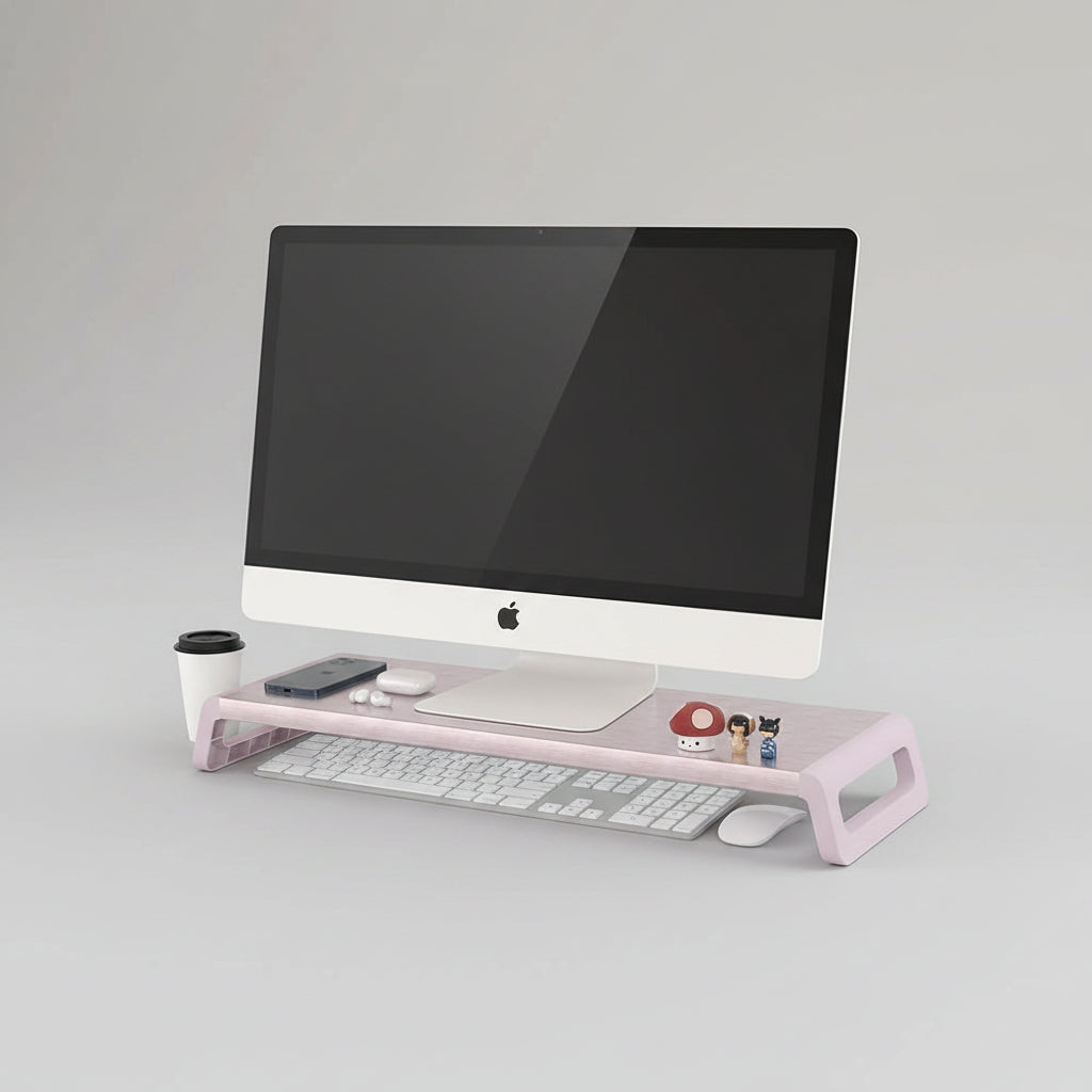 Monitor Riser Stand Aluminum Desktop Screen Holder with Organizer