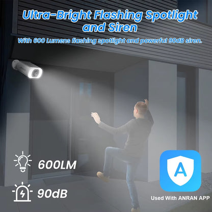 Outdoor Solar Wireless Security Camera with Color Night Vision (3MP)