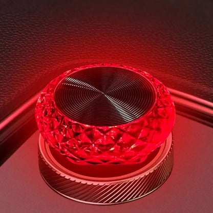Red light bulb with 'USB Angel Eye' label on a dark background