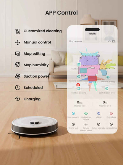 Robot Vacuum Cleaner with Laser Navigation and 5000Pa Suction