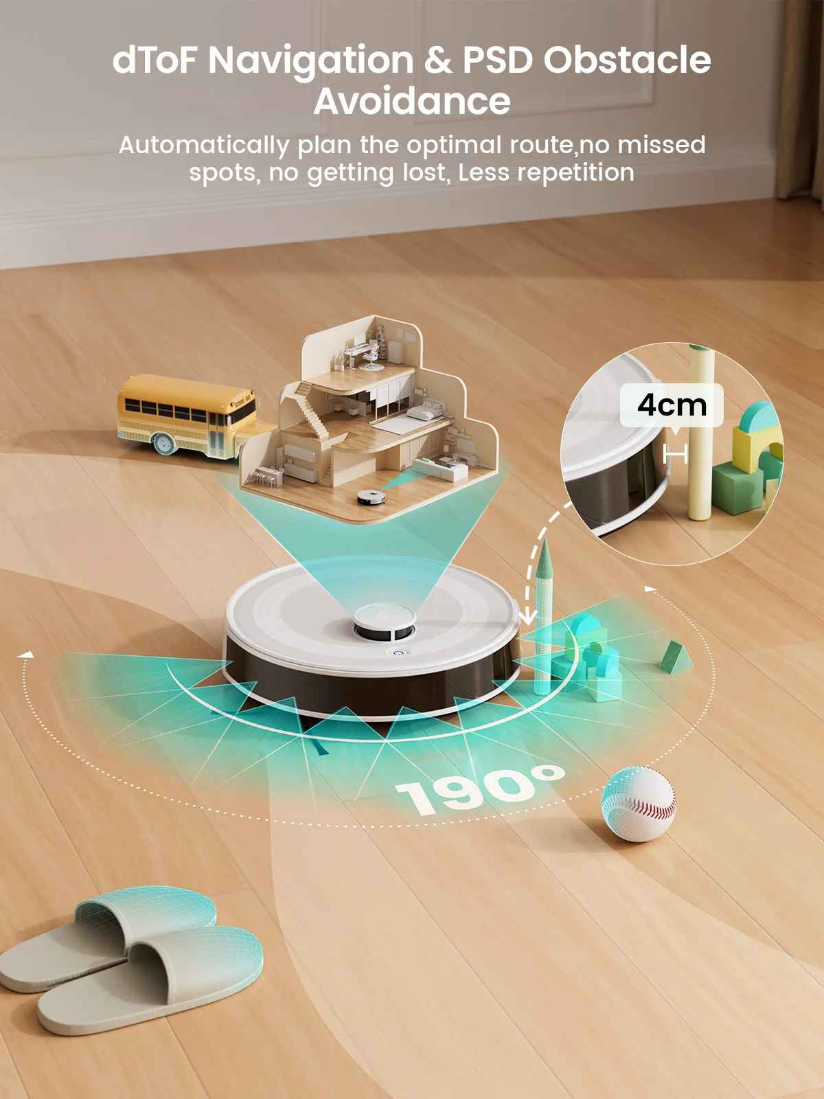 Robot Vacuum Cleaner with Laser Navigation and 5000Pa Suction