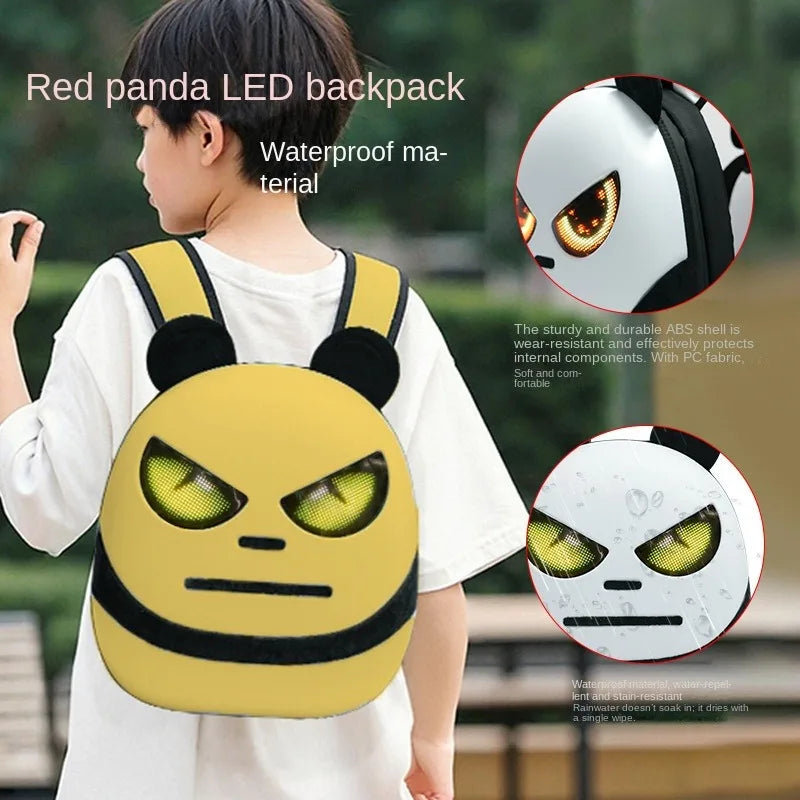 Smart LED Backpack – Bluetooth Programmable Pixel Screen, DIY Text & Animation Display, Hard Shell Waterproof