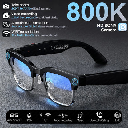 AI Smart Glasses 4K Camera HD Video Recording Bluetooth Audio Calling Music Player Smart Sports Glasses
