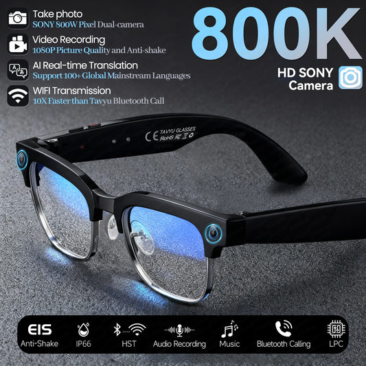 AI Smart Glasses 4K Camera HD Video Recording Bluetooth Audio Calling Music Player Smart Sports Glasses