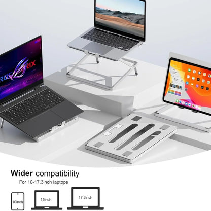 Adjustable Laptop Stand for Desk Aluminum Portable Laptop Riser for Notebooks up to 17.3 Inches