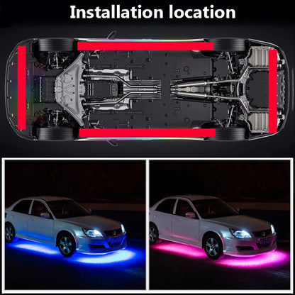 RGB LED Car Underbody Light Kit with App & Remote Control 12V