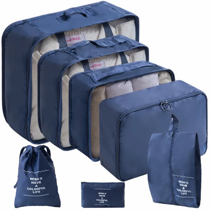 Travel Packing Cubes Set – 7 or 10 Piece Luggage Organizer Bags with Shoe Pouch & Clothes Storage
